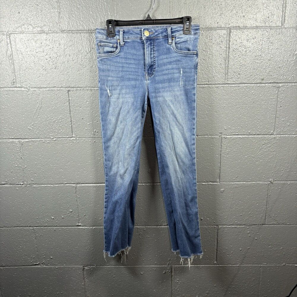 Kut From The Kloth Jeans Women 2 Raw Hem Crop Skinny Distressed Casual